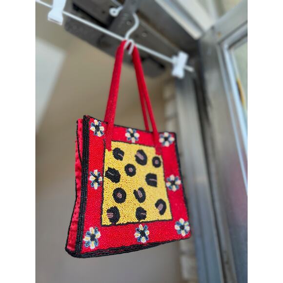 Vintage 1990's Studio Barse small beaded handbag - Picture 1 of 5